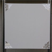 铝扣板亚光白集成吊顶铝天花厨房卫生间批发同心圆对角缘