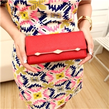 2013新款韩版石头纹撞色双翻盖搭扣女士长款二折钱包/女皮夹包