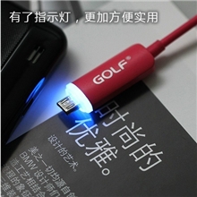 高尔夫发光MICRO数据线三星S4手机充电线厂家直销招商代理批发