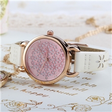 供应钟表白色学生手表批发韩版镂空玫瑰金女士手表MN931