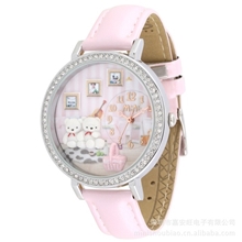 韩版时尚女款手表批发供应钟表新款韩国MINI软陶学生水钻表1087