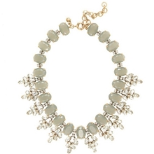 J.C*EW欧美夸张项链水晶叶子铜质爪镶项链首饰批发