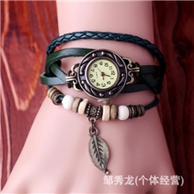 欧美韩版时尚复古树叶手链表学生手工编织树叶手链表女士手链表