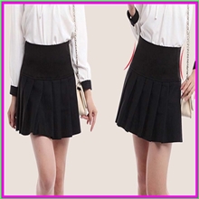 2013秋冬新款毛呢百褶裙韩版大码高腰显瘦半身裙女装短裙宽腰