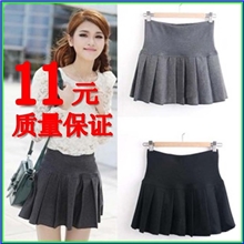 秋冬毛呢百褶裙半身裙秋冬短裙大码显瘦高腰韩版女2013秋冬百搭
