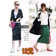 韩版热销长裙纯棉线裹裙高腰半身裙夏季春秋筒裙包臀多色百搭款