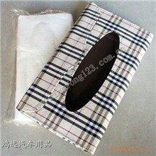 加厚米格汽车用品汽车遮阳板纸巾盒套车用挂式纸巾盒抽纸盒