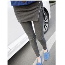 春季新品韩版修身显瘦包臀连体裙装拉链假两件打底裙裤