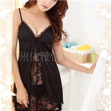 批发供应深V胸有开衫日式情趣内衣5008黑色/紫色